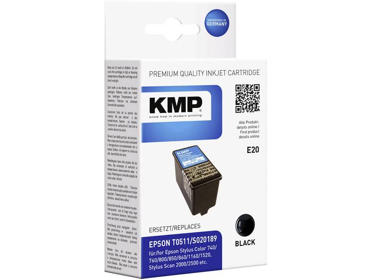KMP E20 Cartridge vervangt Epson T0511 Zwart