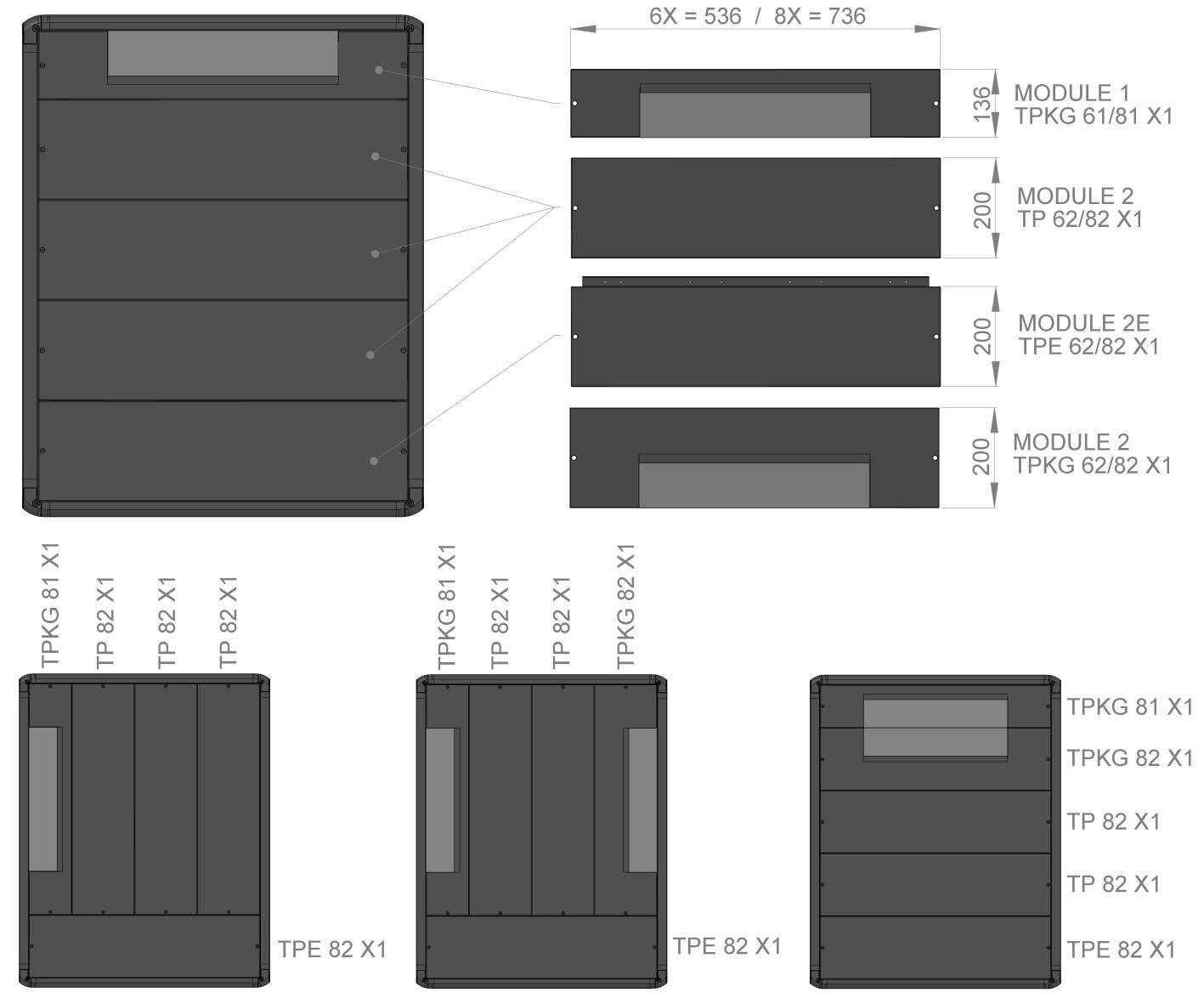Enoc Dach-Kabeleinführungsblech TPKG 61 X1-S-2