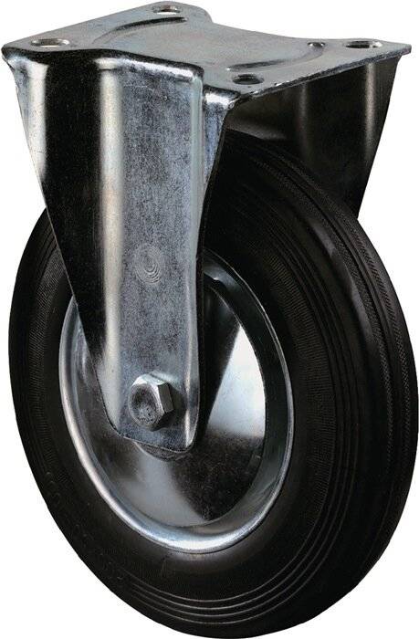 BS Rollen Bokwiel 200Mm Rubber Zwart-5