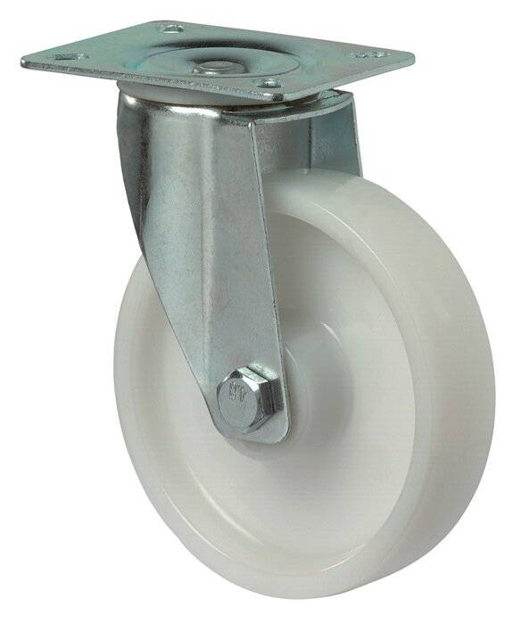 BS Rollen Zwenkwiel 80Mm Kunststof Wit-5