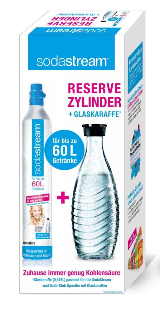 Sodastream Reservecilinder 60 l + 1 Glaskaraf Bruiswatertoestel-2