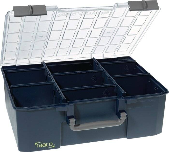 raaco CarryLite 150-9 Assortimentskoffer (l x b x h) 330 x 413 x 147 mm Aantal vakken: 8 Inhoud 1 stuk(s)-3