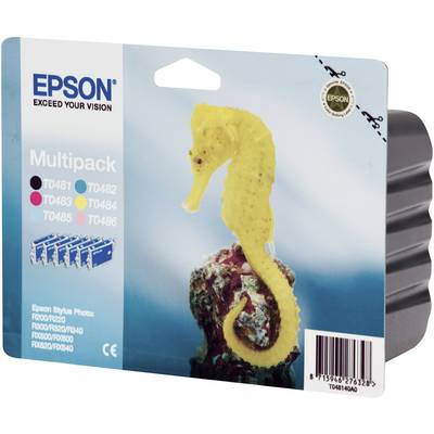 Epson Inktcartridge T0487 Origineel Combipack Zwart, Cyaan, Magenta, Geel C13T04874010