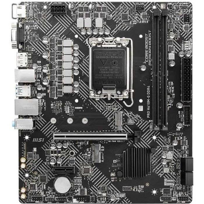 MSI - PRO H610M-G DDR4 - Moederbord - Socket LGA 1700 - Chipset Intel H610-0