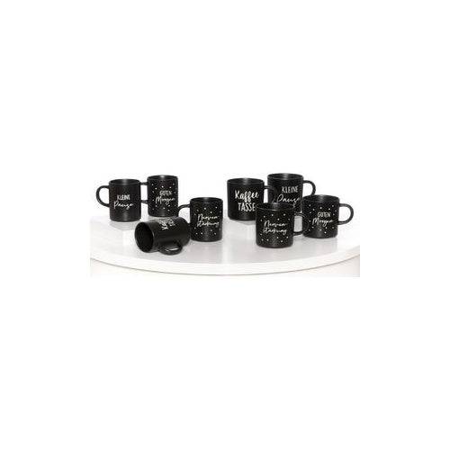 Ritzenhoff & Breker SVART Koffiemokset 390 ml, Porselein, Vaatwasserbestendig - 4 Stuks - Model 420852-0