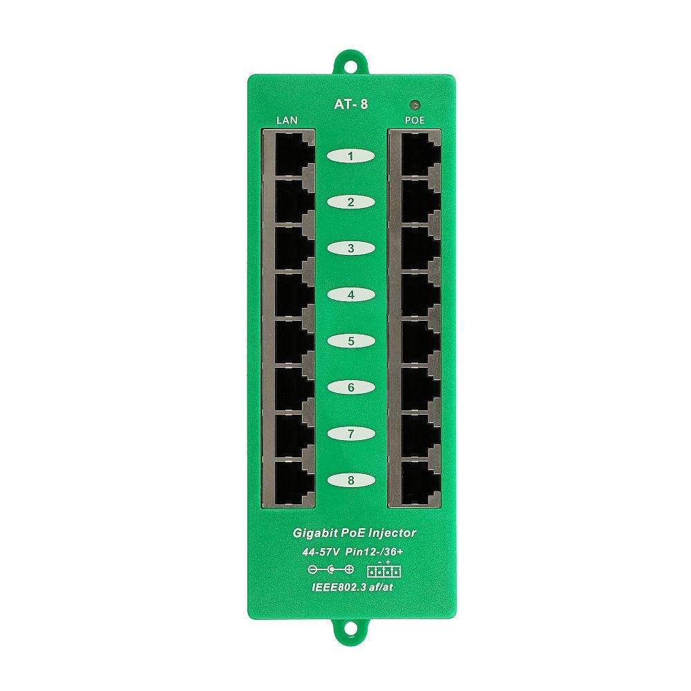 Extralink Gigabit PoE Injector 8 Poorten Actief 802.3at/af-2
