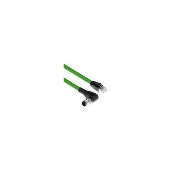 ACT Industrieel Sensor Kabel M12D 4-Pin Mannelijk naar RJ45 Mannelijk 1,50 m, Superflex Xtreme TPE, Afgeschermd SC4560