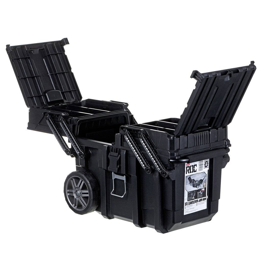 Keter CANTILEVER Job Box 57 L op Wielen Zwart-3