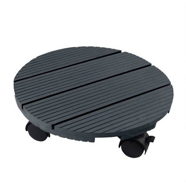 NATURE Rolling Potstand - Composiet - Diameter 30 cm - Antraciet