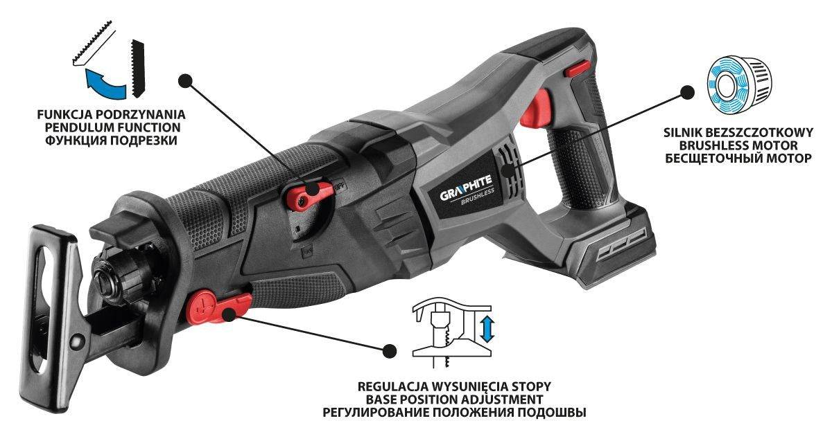 Graphite 58G096 Accu Polenzaag 2,64 kg-1