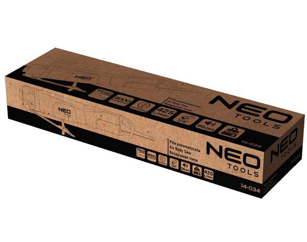 NEO tools Pneumatische Afkortzaag 10 mm Slag 9000 SPM 6,3 Bar 14-034