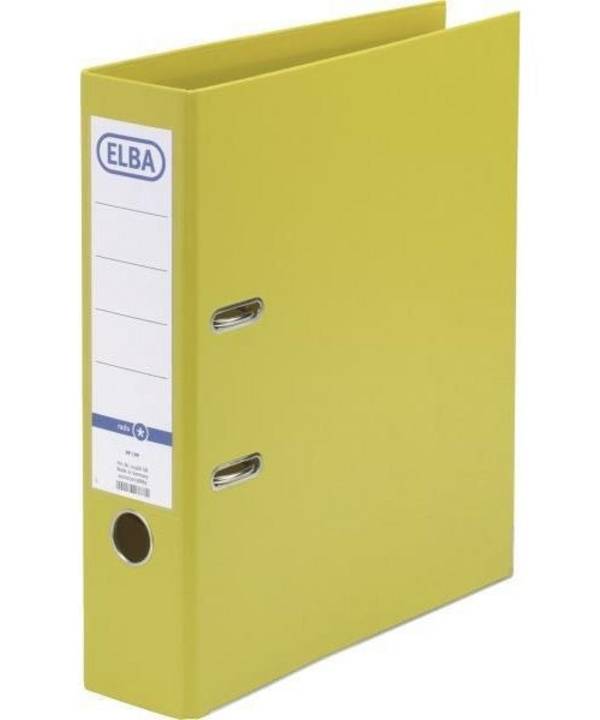 ELBA rado star binder 80 mm rugbreedte geel DIN A4 PP binnenkant doorzichtige pocket vervangbaar insert (10468 GB)