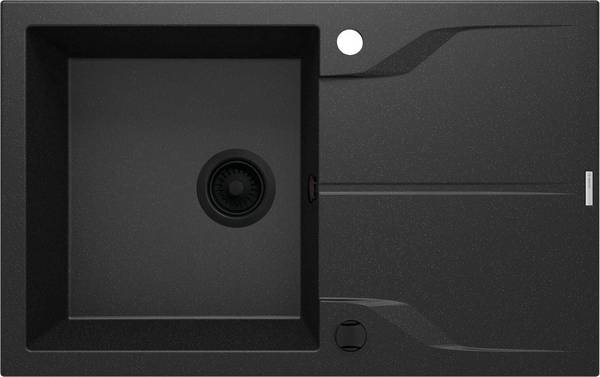 Deante Granieten Spoelbak 1-Bak met Afvoer Grafiet Metallic