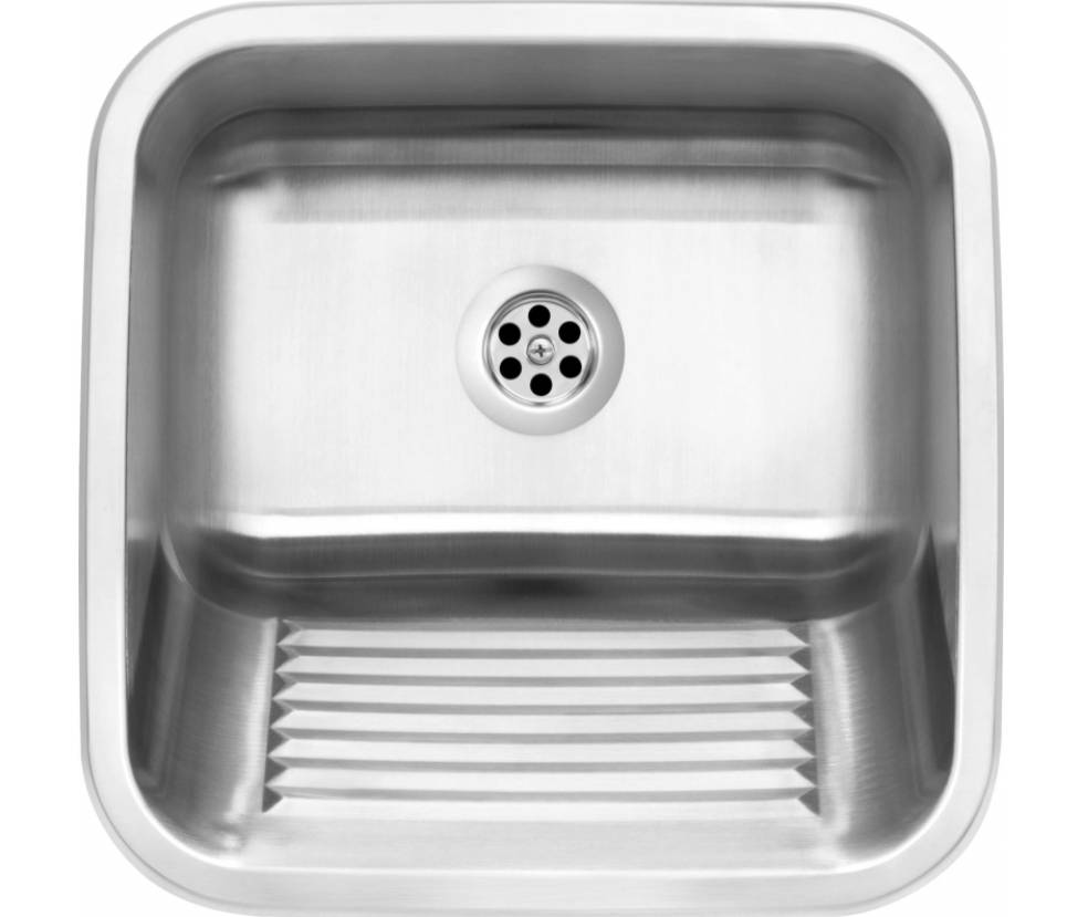 Deante Utility Spoelbak 45 x 45 cm RVS Wandmontage-0