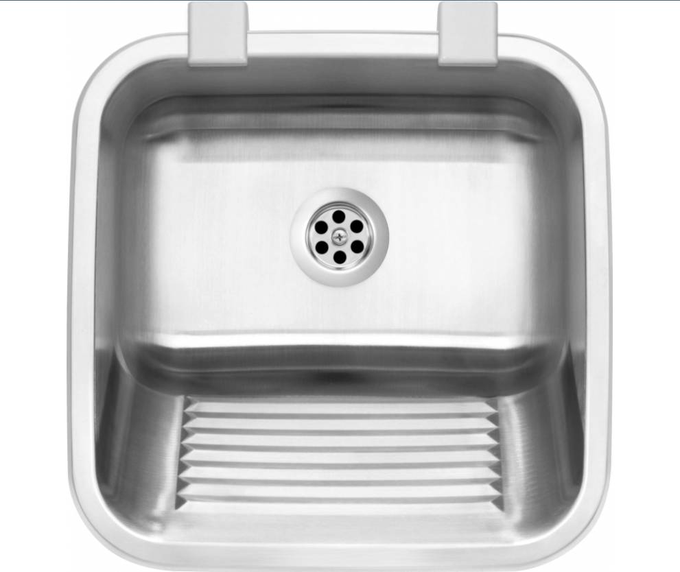 Deante Utility Spoelbak 45 x 45 cm RVS Wandmontage-1