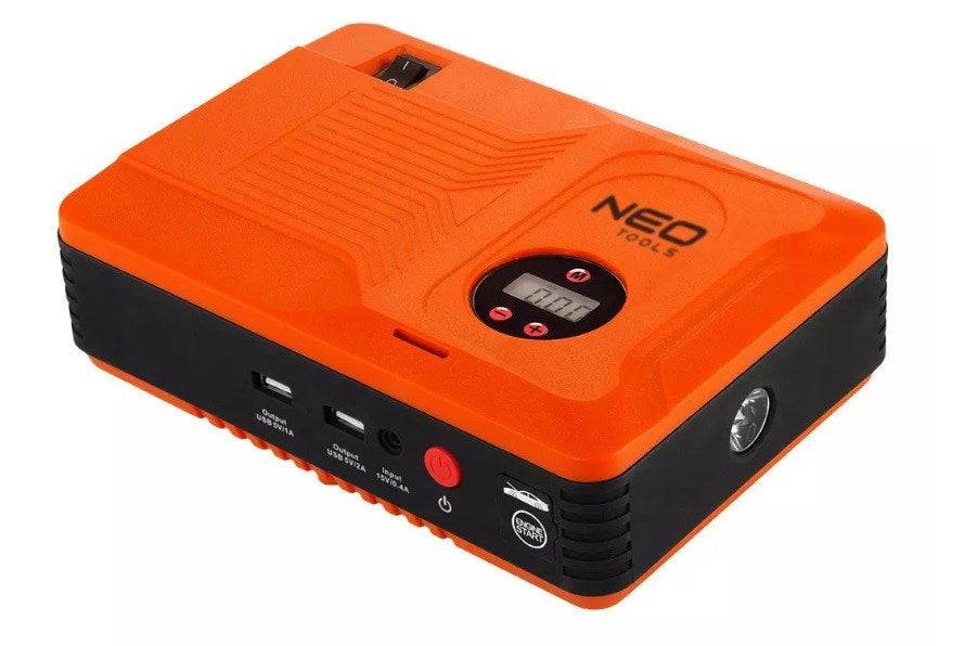 NEO tools Jump Starter 11-997 met Zaklamp, Powerbank, Compressor-0