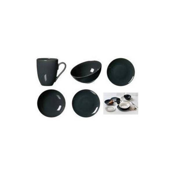 Ritzenhoff & Breker CECINA Grijze Soepborden 210 mm Steenware Vaatwasmachinebestendig 6 Stuks 424911