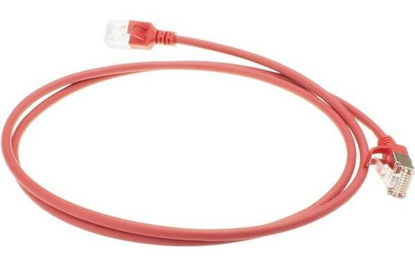 ACT Rood 10 m LSZH U/FTP CAT6A Slimline Patchkabel met RJ45-connectoren (DC7510)