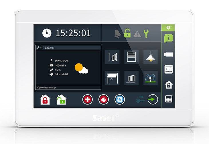 Satel Toetsenbord INT-TSI-W Grafisch 7 Inch Wit-0