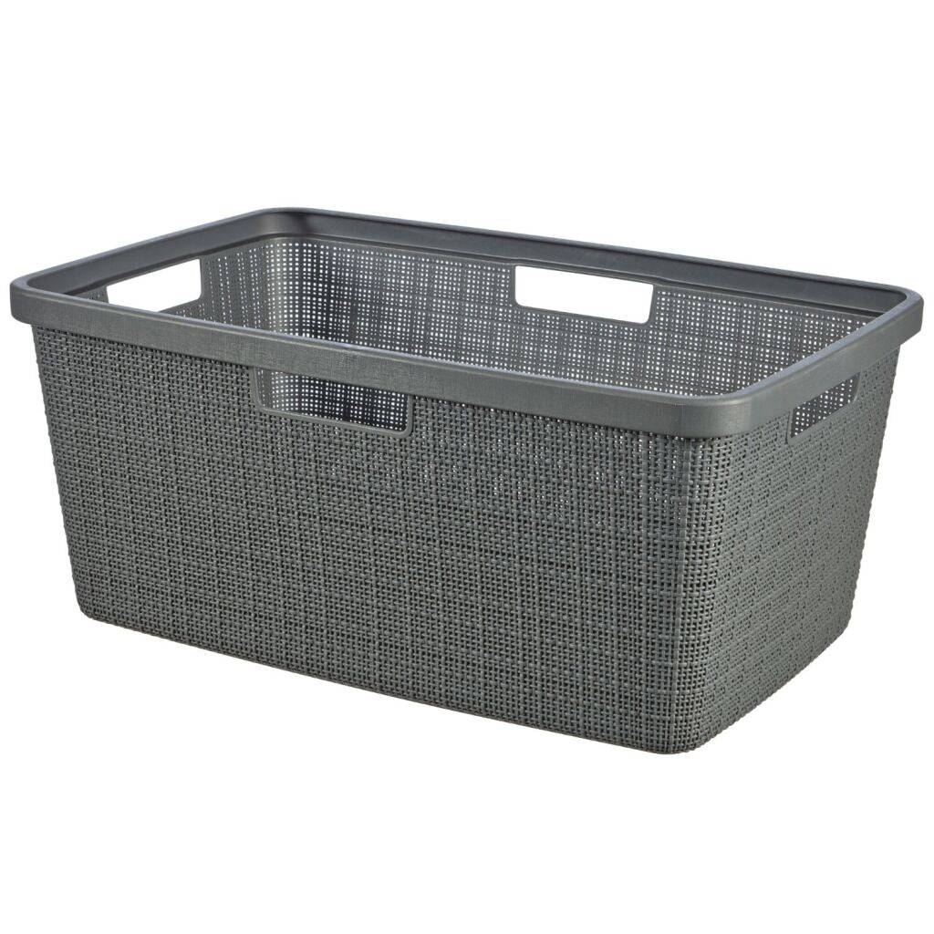 Curver Wasmand Jute-Look 46 L Donkergrijs-0