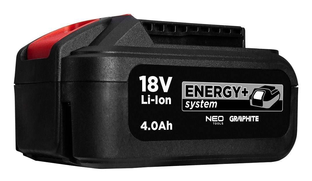 GRAPHITE Energy+ Set 2x 4Ah Batterijen met Dubbele Lader 18V T 58GE134-4