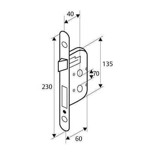 YALE Insteekslot met Doodslot - Y73R-A40/B/SC - 40 mm Afstand, 135 mm Behuizing - NF Niveau 2 Gecertificeerd - Wit, Slag-4