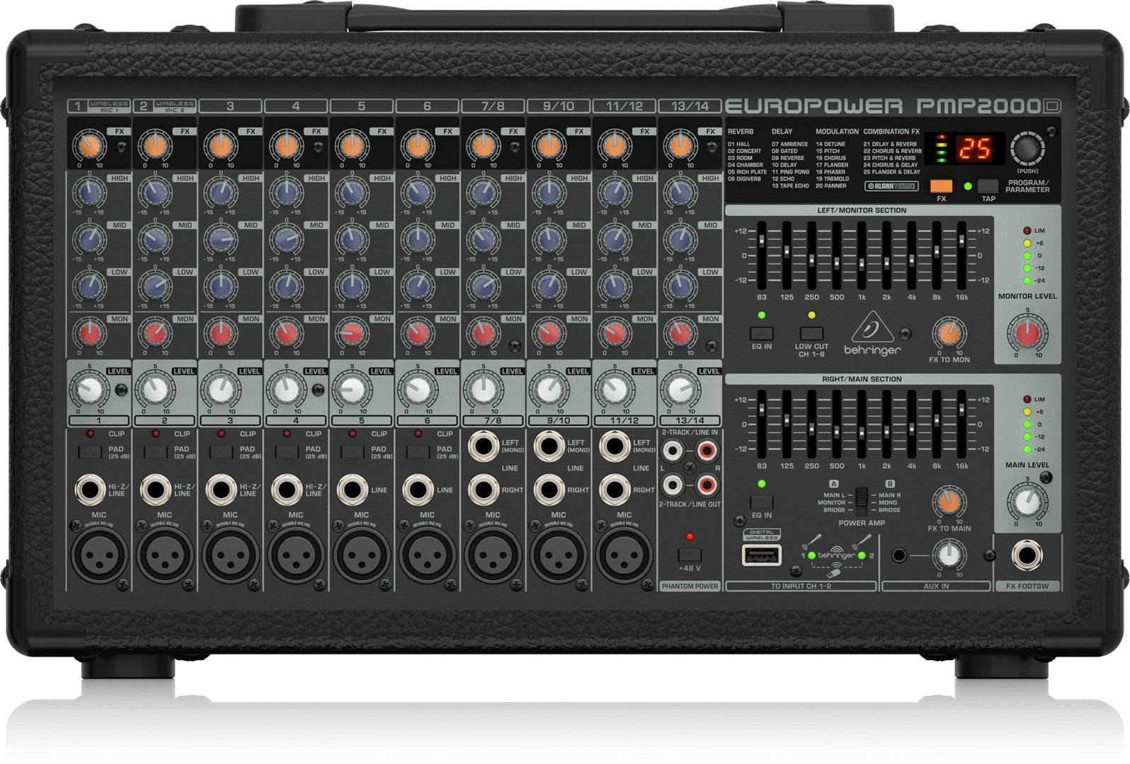 Behringer PMP2000D Powermikser 2000 Watt met Multi-FX Processor-0