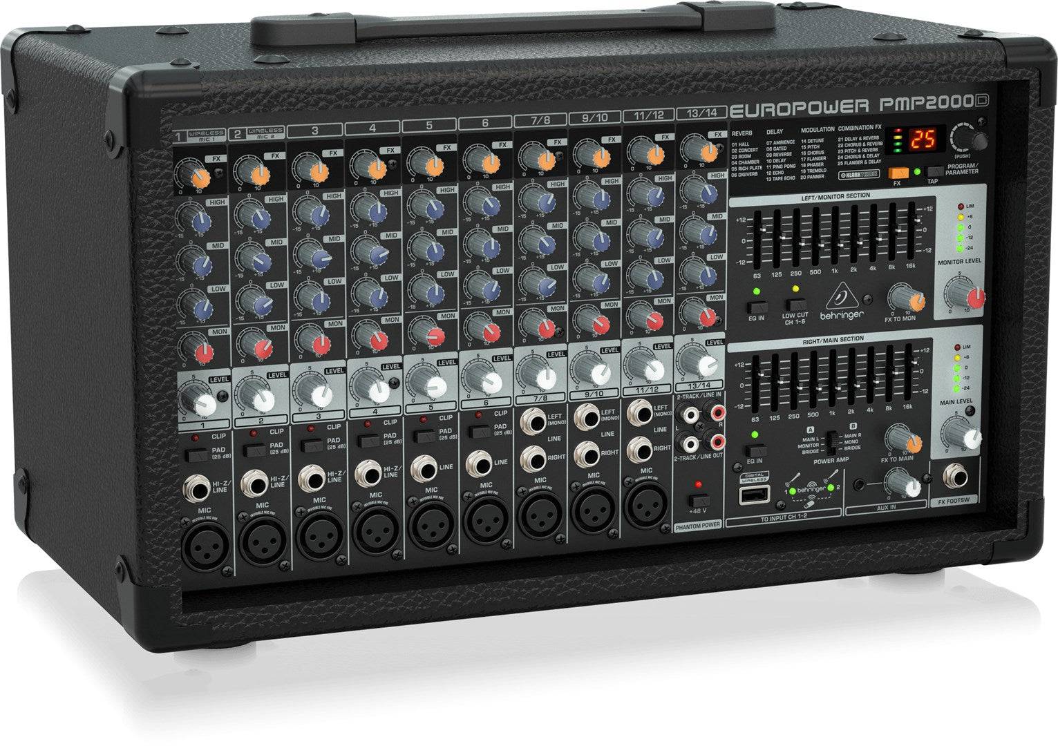 Behringer PMP2000D Powermikser 2000 Watt met Multi-FX Processor-1