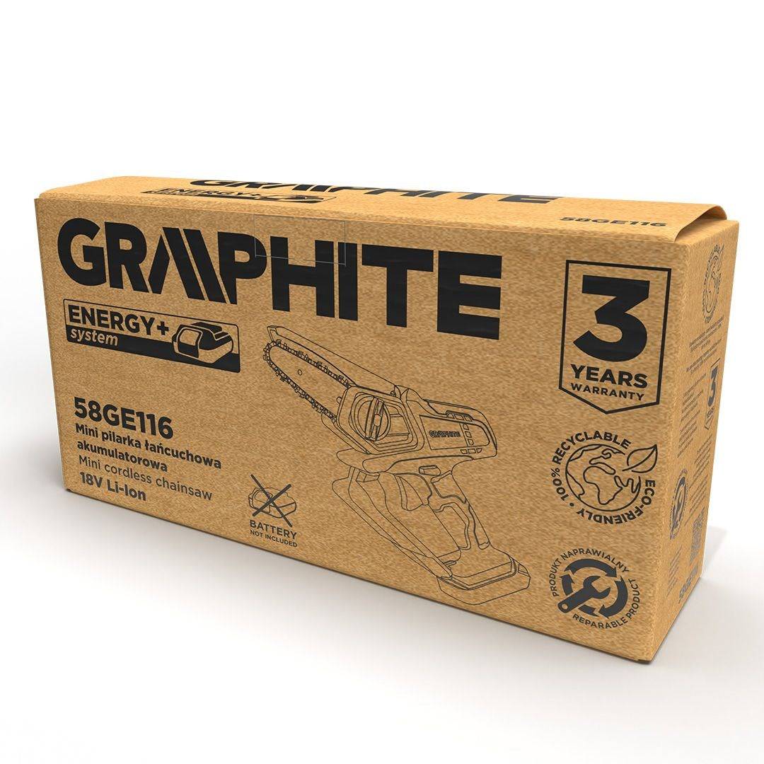 Graphite 58GE116 Mini Draadloze Kettingzaag 18V-1