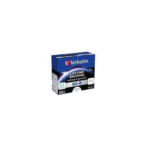 Verbatim M-Disc - 5 x BD-R - 25 GB 4x - Inkjet Printbaar - Jewelcase