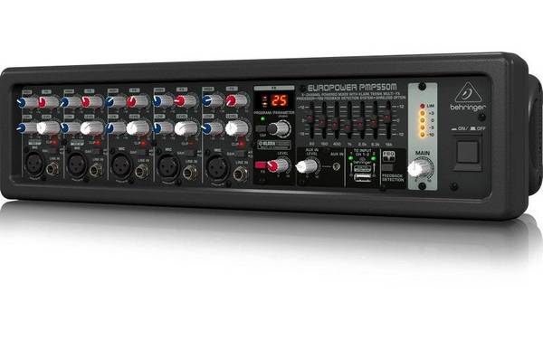 Behringer PMP550M Audio Mixer 5 Kanalen 20 - 20.000 Hz Zwart