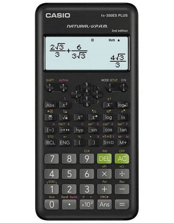 CASIO Wetenschappelijke Calculator FX-350ESPLUS-2 Zwart 12-cijferig Display