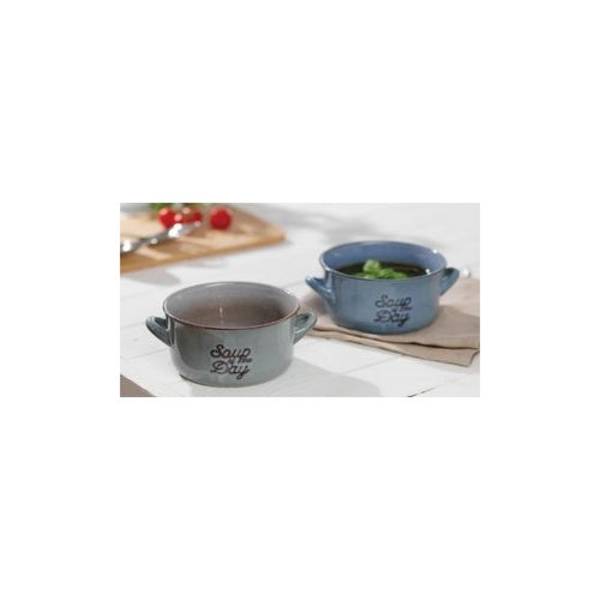 Ritzenhoff & Breker soepkom "TASTY BLUE", 570 ml, stoneware, met handvat, vaatwasserbestendig - 6 stuks (745672)