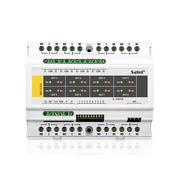 SATEL I/O EXPANDER DIN 35 INT-IORS - 8 Kanalen, 230 V AC Adapter