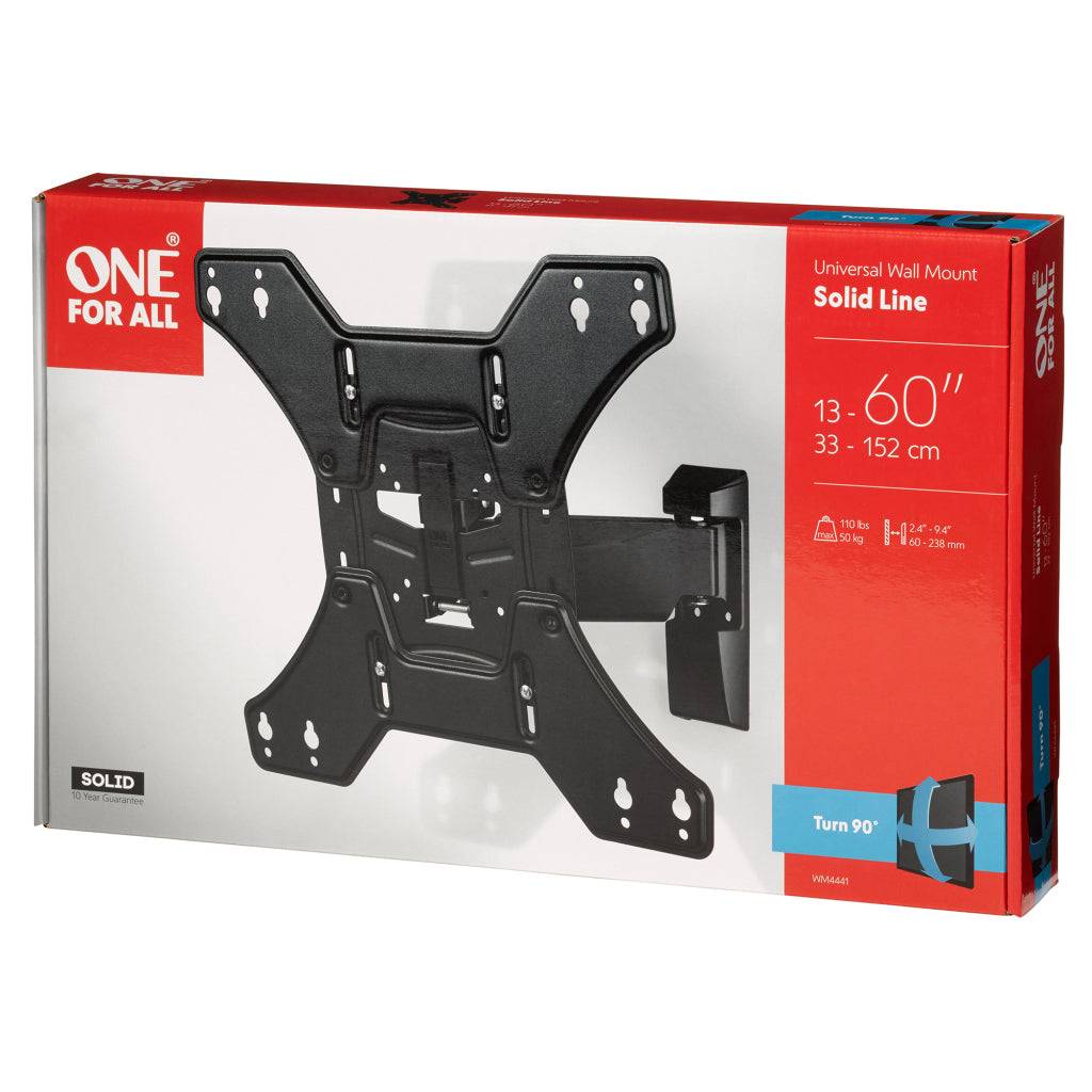 Universal One For All SOLID WM 4441 TV Wandbeugel - voor Schermgrootte: 33-152 cm (13"-60") WM4441-0