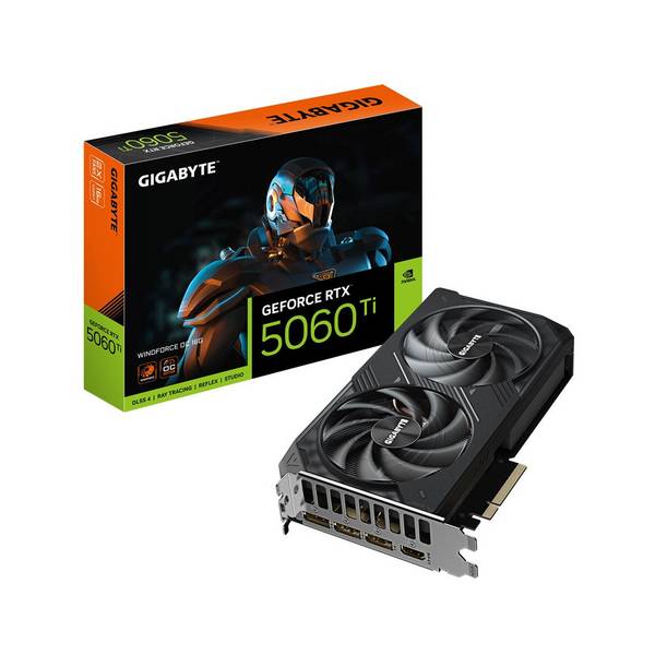 GIGABYTE GeForce RTX 5060 Ti WINDFORCE OC Grafische Kaart - 16GB GDDR7, PCI-E 5.0, GV-N506TWF2OC-16GD 2587MHz
