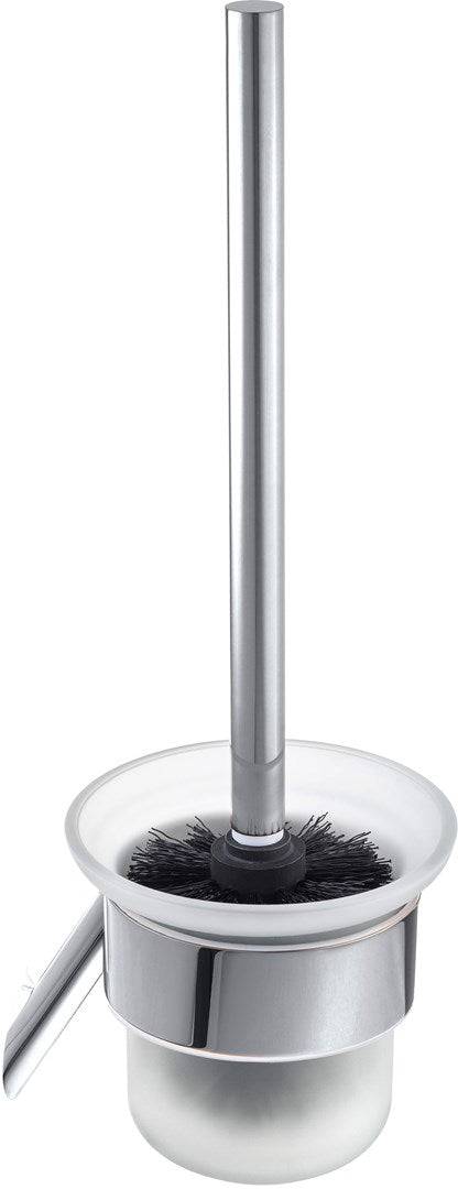 SILIA Wand-WC-Borstel, Chroom Afwerking, Messing, Glas, RVS, ADI 0711-0