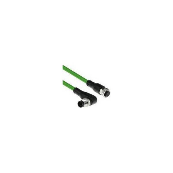 ACT Industrieel Sensor Kabel M12A 8-Pin Mannelijk Recht Hoekig naar Vrouwelijk, 5,00 m, Afgeschermd, Model SC3943