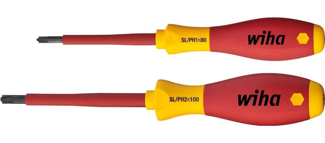 Wiha SoftFinish Elektrische Schroevendraaierset SB327 S2, Sleuf/Phillips, 2 Stuks, 1000V AC-0