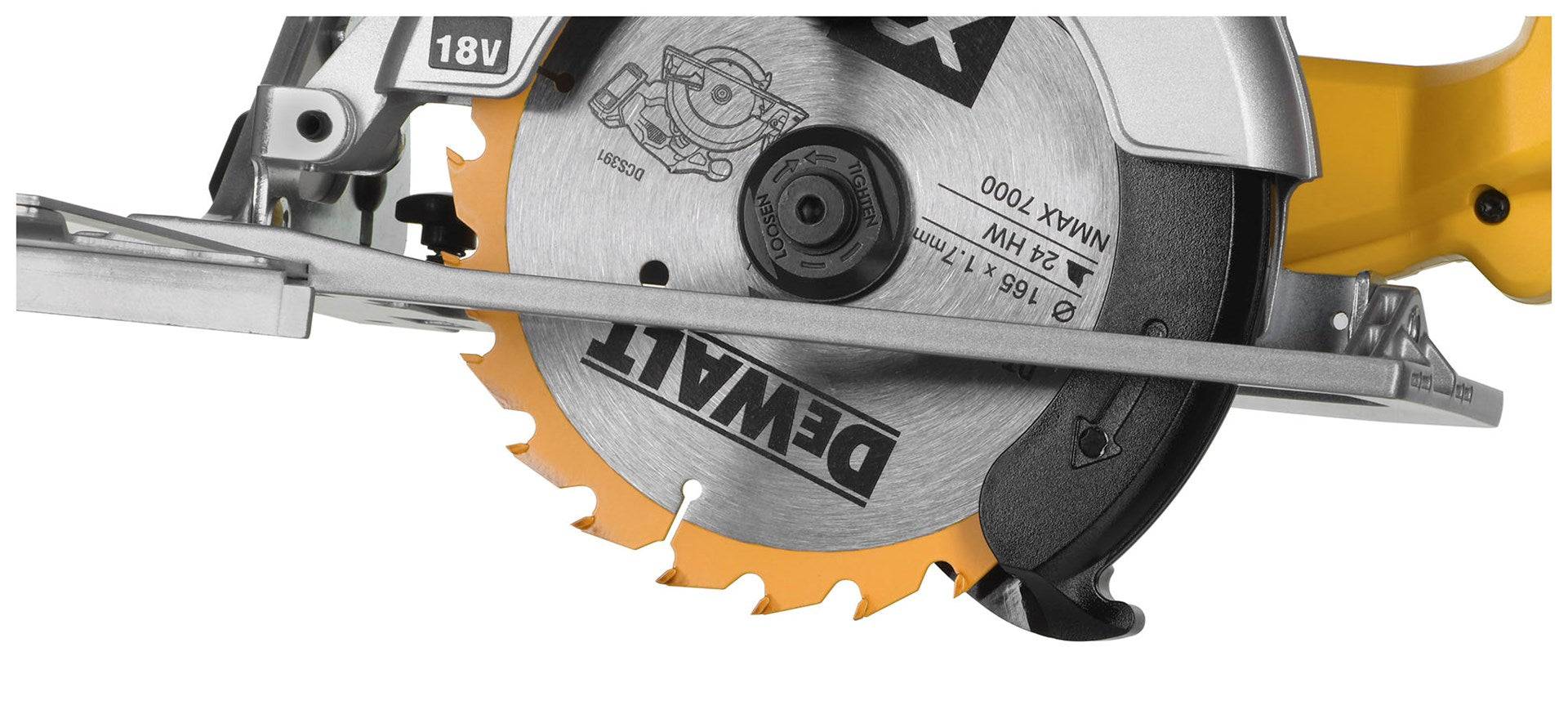 DEWALT Cirkelzaag DCS391NT Zwart/Zilver Geel-3