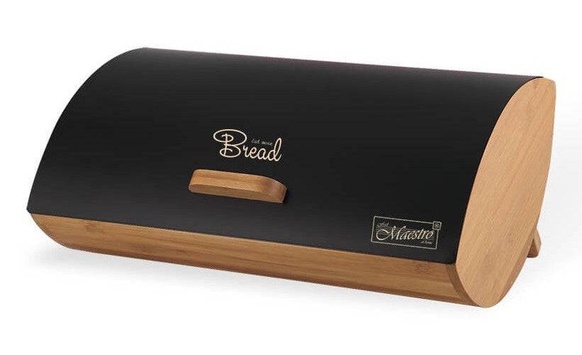 Maestro Brooddoos Bamboe Metaal 365 mm x 250 mm x 133 mm Zwart MR-1775-BLACK-0