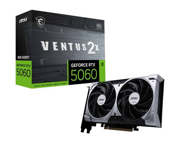 MSI GeForce RTX 5060 8 g VENTUS 2X OC VGA PCI-E x16 V537-002R