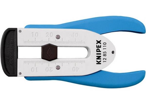KNIPEX Kabelstripper voor Glasvezelkabels - 0,125 mm Mes - Verstelbare Lengtestop - 12 85 110 SB