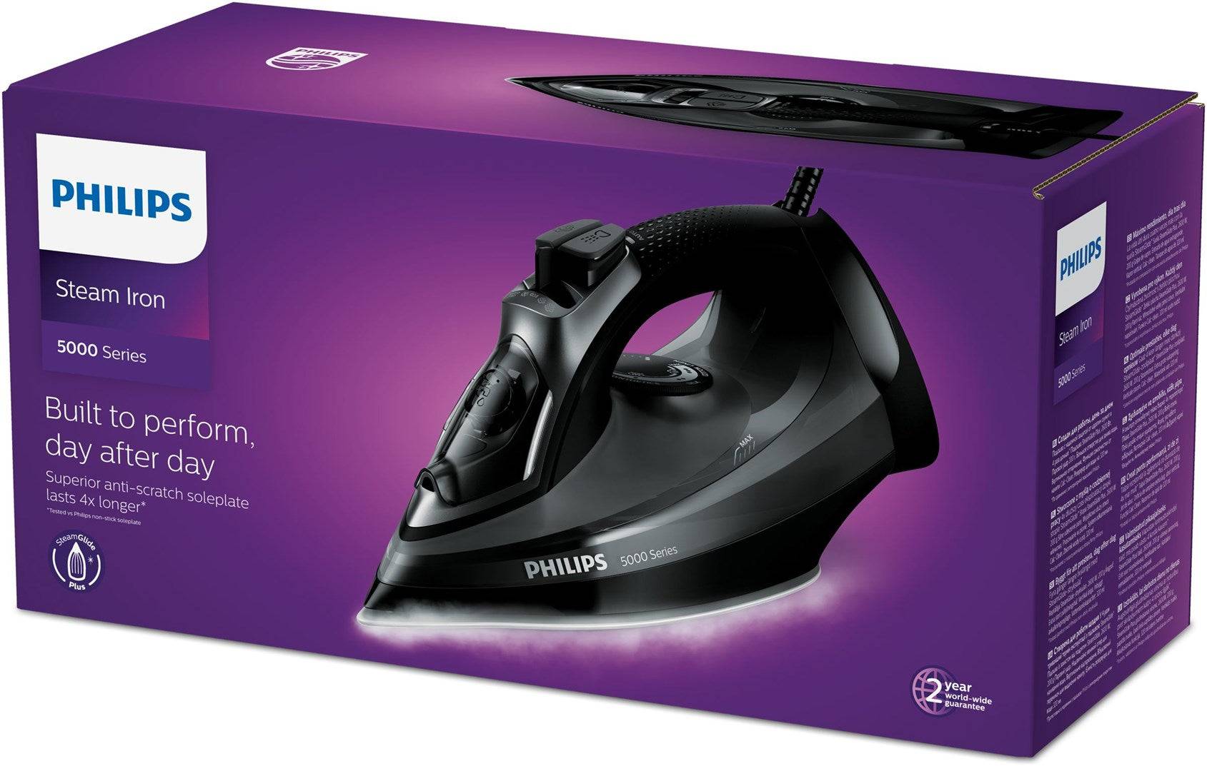 Philips 5000 Series DST5040/80 Stoomstrijkijzer 2600 W SteamGlide Plus Zwart-0
