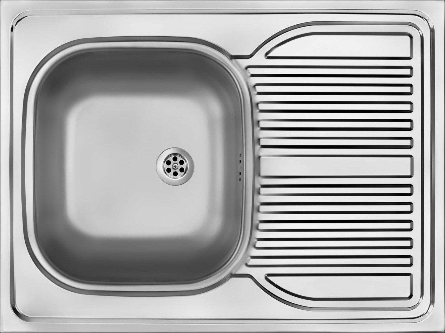 Deante Stalen Spoelbak 1-Bowl 80 x 60 cm Tango Overlay-0