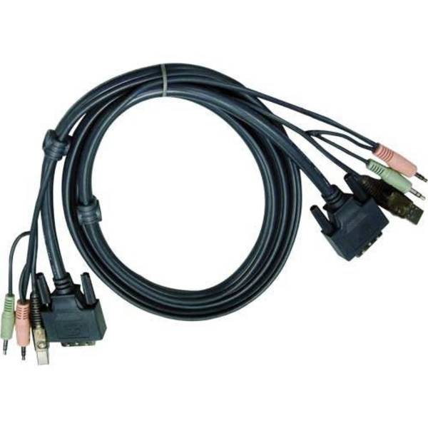 ATEN KVM Kabel DVI-D USB Audio 3.0 m (2 L-7D03U)