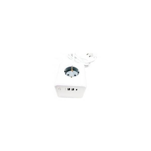 Technaxx 5004 Stekkerdoos Cube Wit Schuko 1 st.
