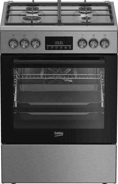 BEKO FBM62330GXTN Gasfornuis met Elektrische Oven 4 Branders RVS-0