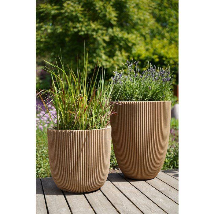CAPI EUROPE Pot Bol Groove NL - 35 x 34 cm - Beige-1