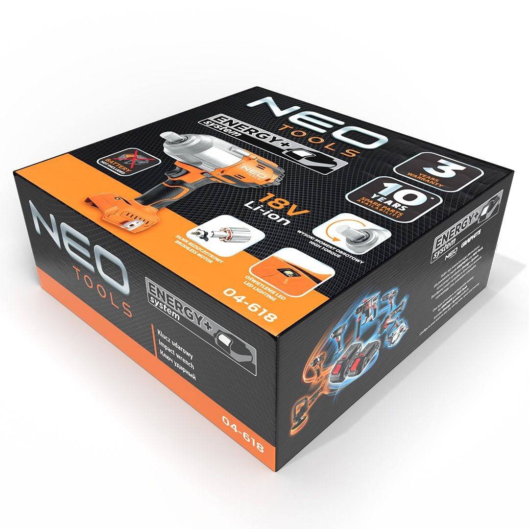 NEO Tools 04-618 Borstelloze Slagmoersleutel 18V 1133Nm-0